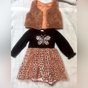 2pc dress and vest set